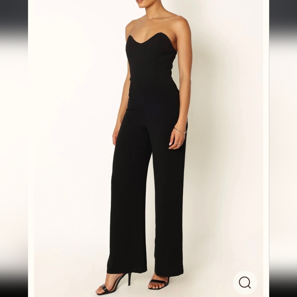 Petal & Pup Black Nyla Strapless Jumpsuit SZ.12 NWT